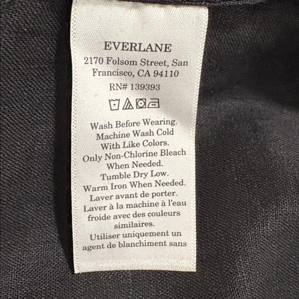 Everlane NWT Size 16 Black The Linen A-Line Midi Dress - Picture 13 of 14